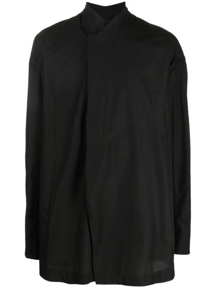 Julius exposed-seam mock-neck shirt - Black Cover