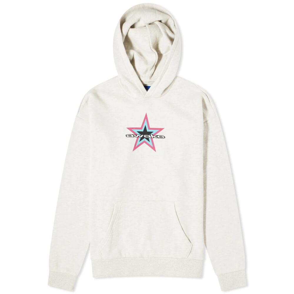 Awake NY Men's Star Logo Hoodie in Heather Grey Cover