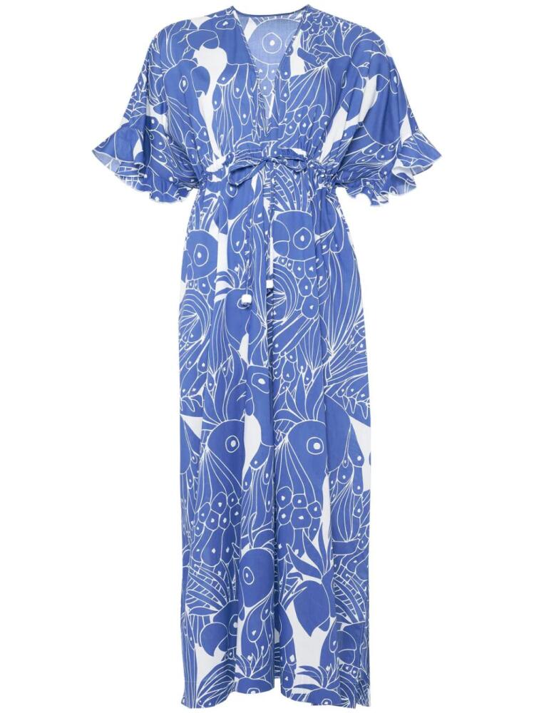 ERES Jujube graphic-print maxi dress - Blue Cover