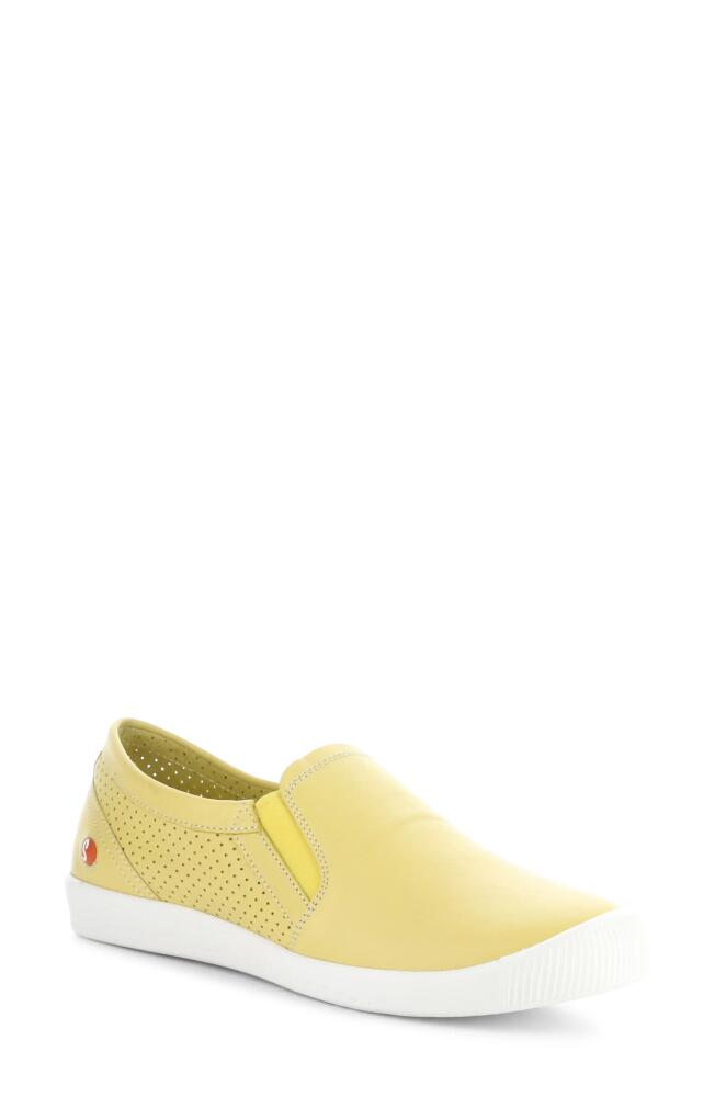 Softinos by Fly London Iloa Sneaker in Light Yellow Smooth Cover