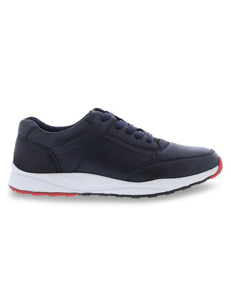 English Laundry Men's Peter Leather Running Sneakers - Navy Cover