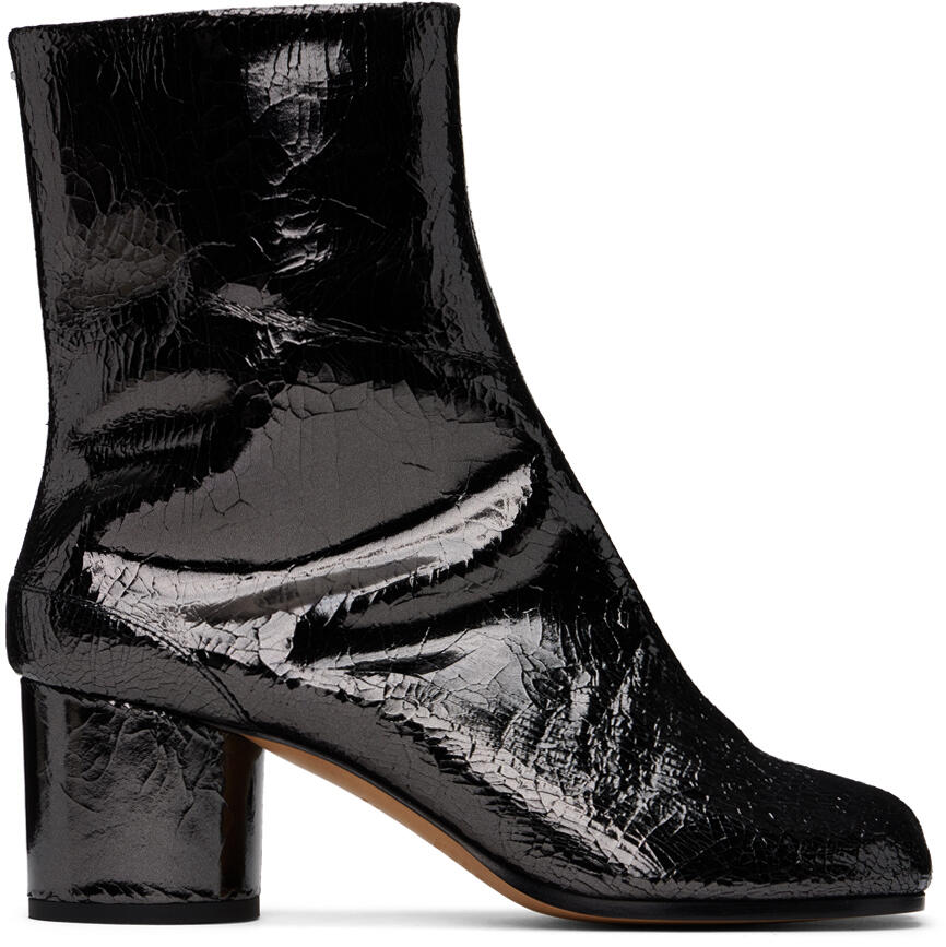 Maison Margiela Gunmetal Tabi Mirror Boots Cover