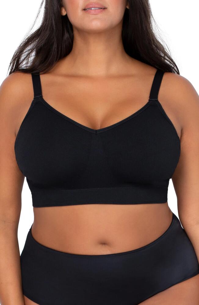 Curvy Couture Smooth Seamless Comfort Bralette in Black Hue Cover