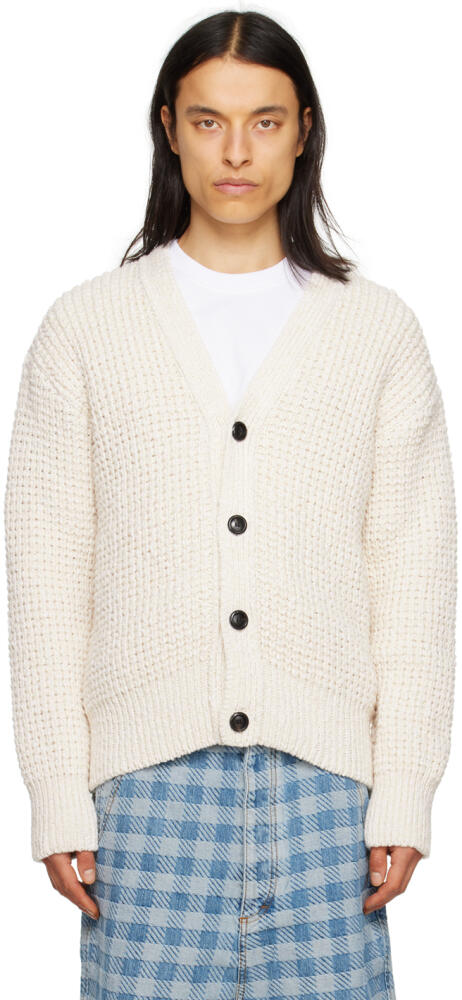 AMI Paris Off-White Button Cardigan Cover