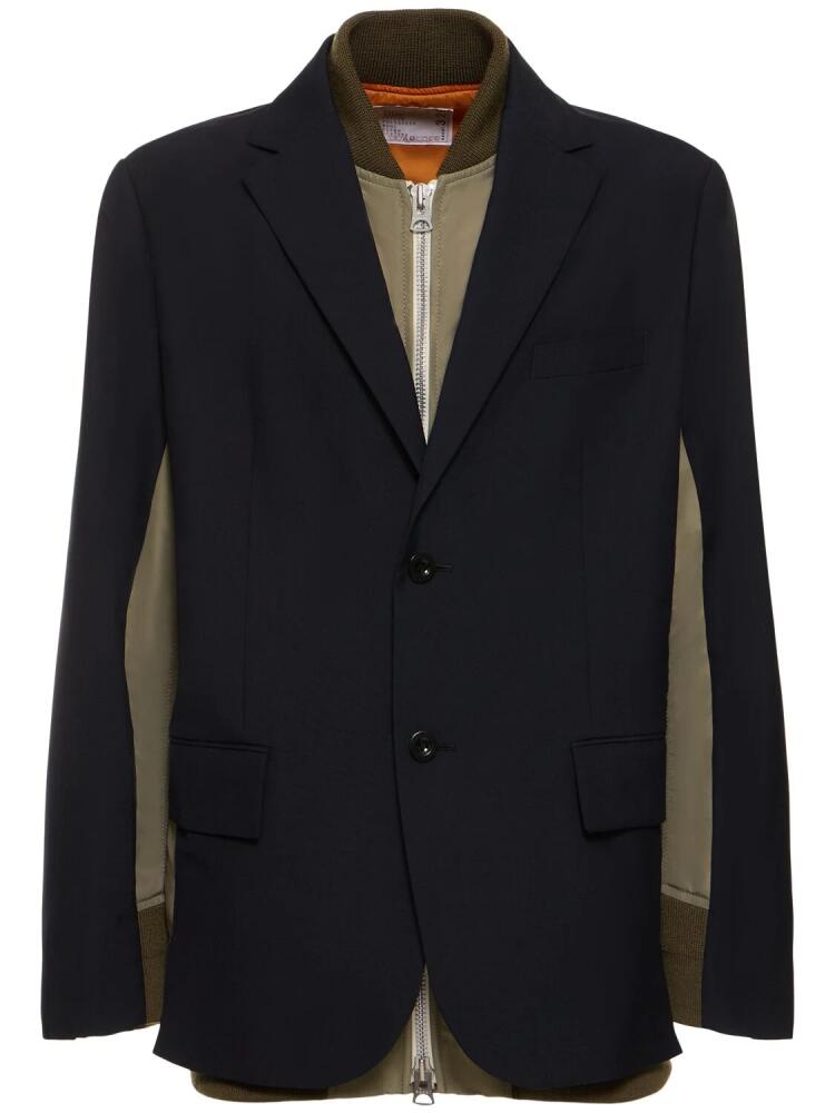 SACAI Tailored Blazer & Nylon Twill Jacket Cover