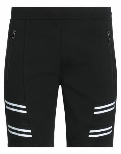 Neil Barrett Man Shorts & Bermuda Shorts Black Viscose, Polyamide, Elastane Cover