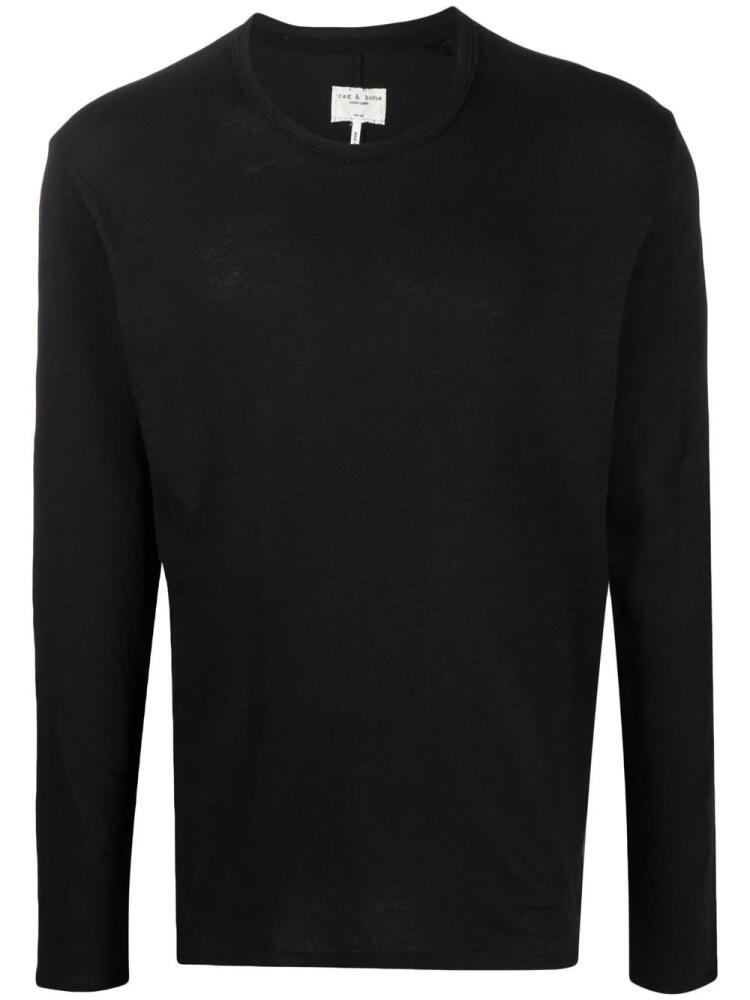 rag & bone long-sleeve cotton T-shirt - Black Cover