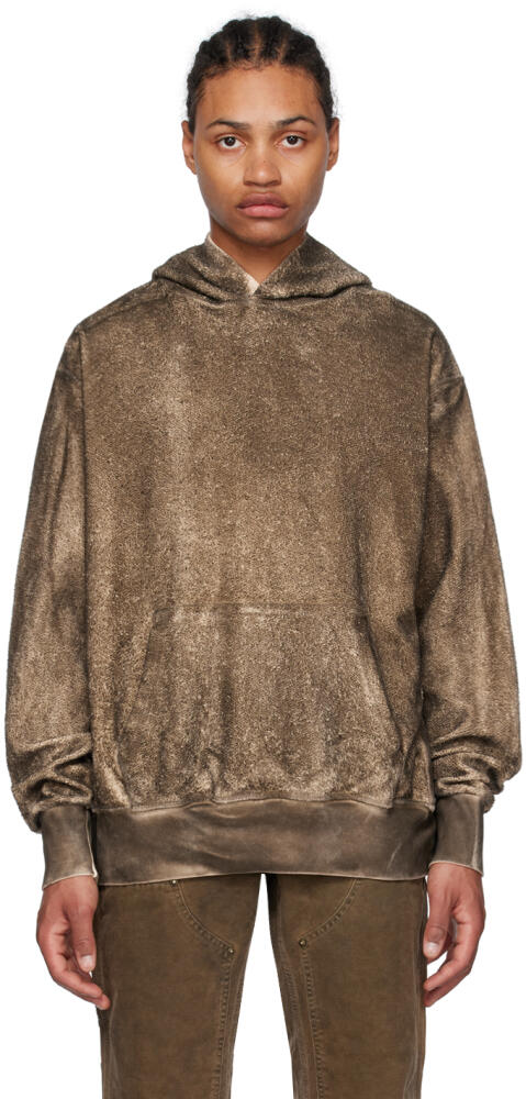 NotSoNormal Brown Raw Edge Hoodie Cover