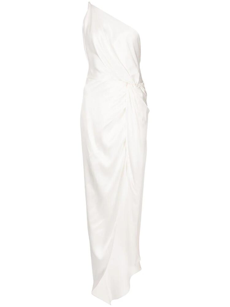 Michelle Mason twist-knot silk gown - White Cover