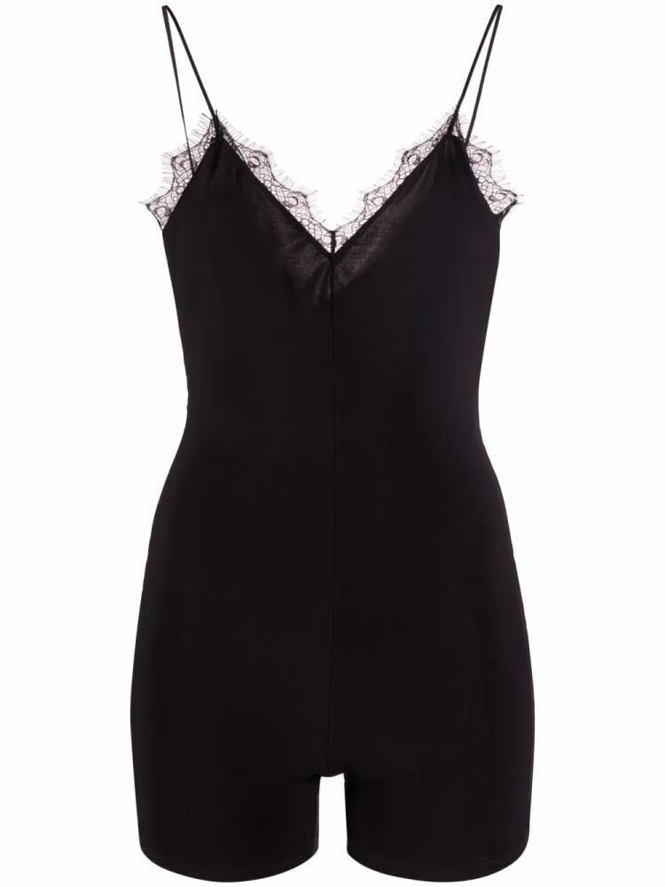 Alchemy x Lia Aram lace-trim romper - Black Cover