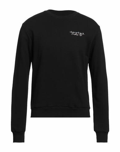 Throwback. Man Sweatshirt Black Cotton Cover