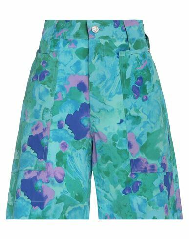 Stella Mccartney Woman Shorts & Bermuda Shorts Turquoise Silk Cover