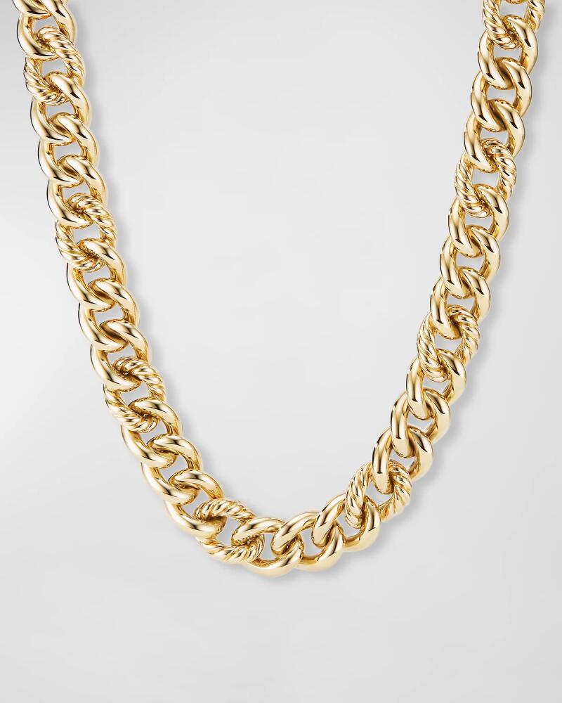 David Yurman 18K Yellow Gold Medium Curb Chain Necklace Cover