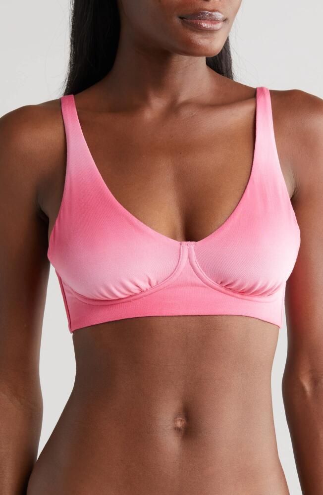 MeUndies FeelFree Longline Bralette in Pink Ombre Cover