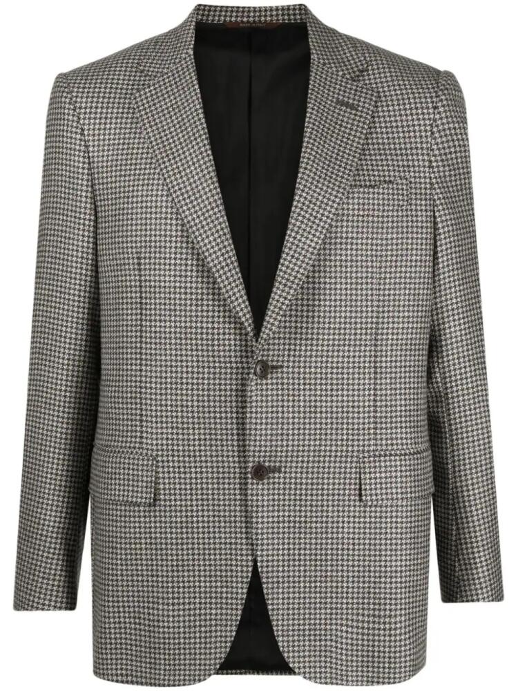 Canali single-breasted houndstooth blazer - Grey Cover