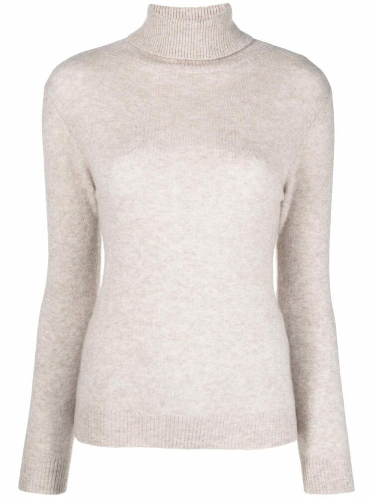 Liska cashmere-silk roll-neck jumper - Neutrals Cover