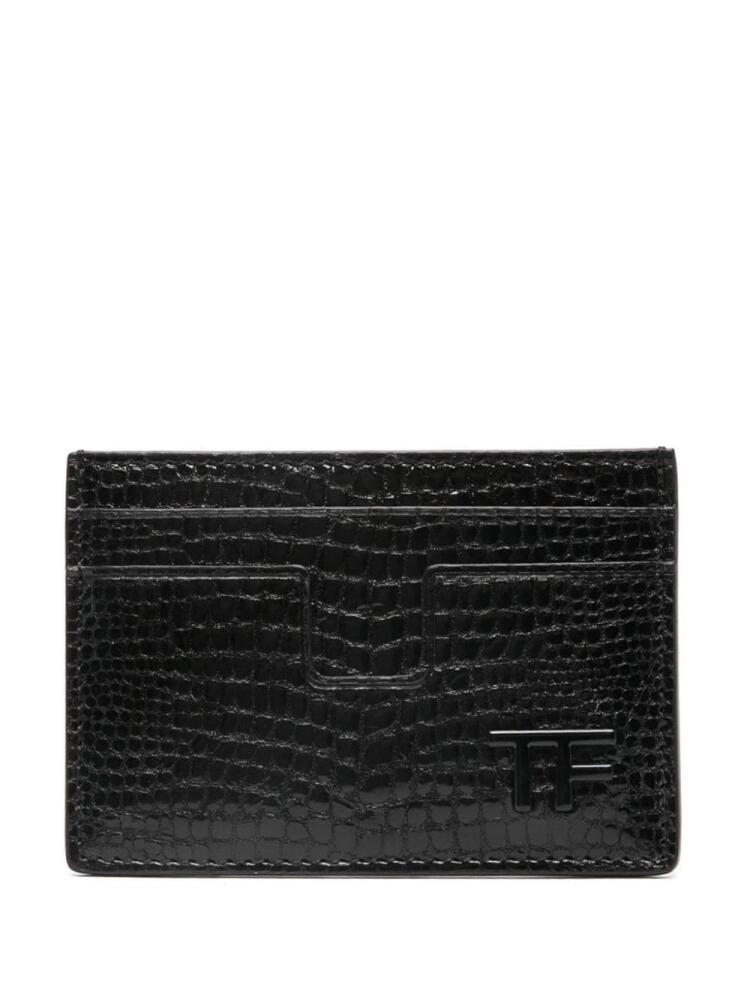 TOM FORD lizard-skin effect cardholder - Black Cover