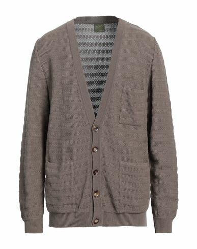 Lardini Man Cardigan Khaki Cotton Cover