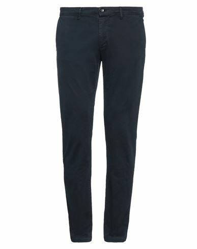 Officina 36 Man Pants Navy blue Cotton, Elastane Cover