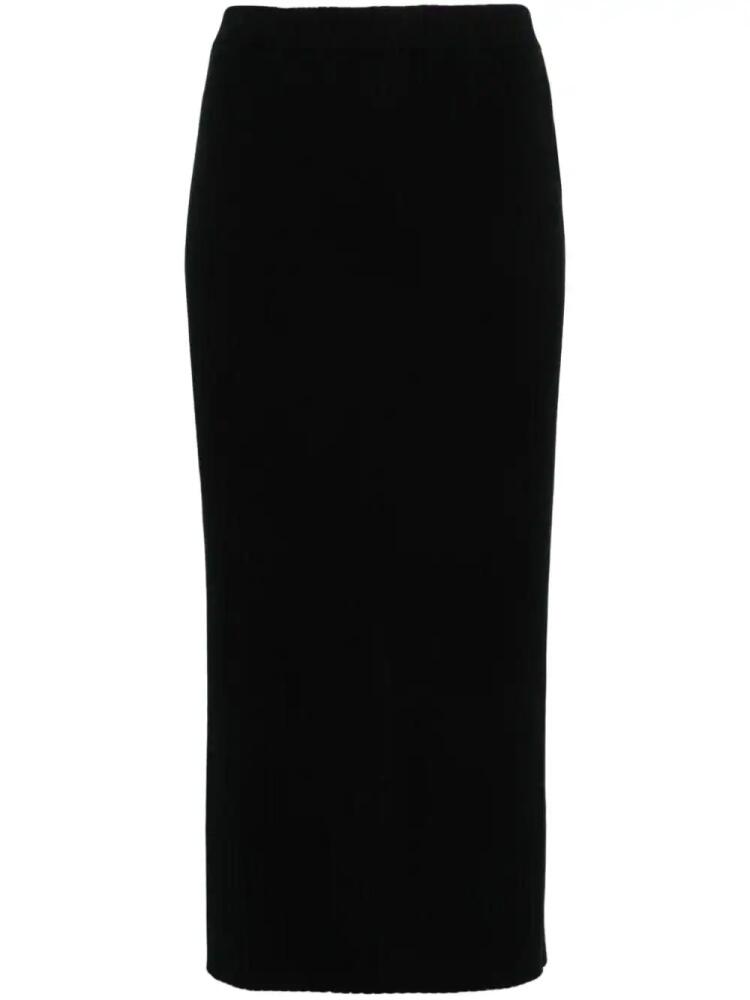 Allude ribbed-knit midi skirt - Black Cover