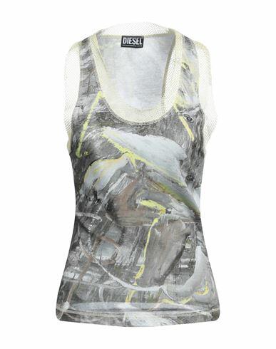 Diesel Woman Tank top Grey Rayon, Cotton, Polyester Cover