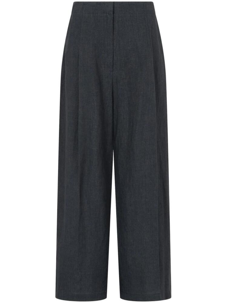 STUDIO TOMBOY wide-leg tailored linen trousers - Grey Cover