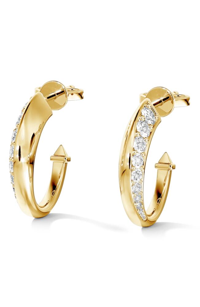 De Beers Forevermark Avaanti™ Pavé Diamond Hoop Earrings in Yellow Gold Cover