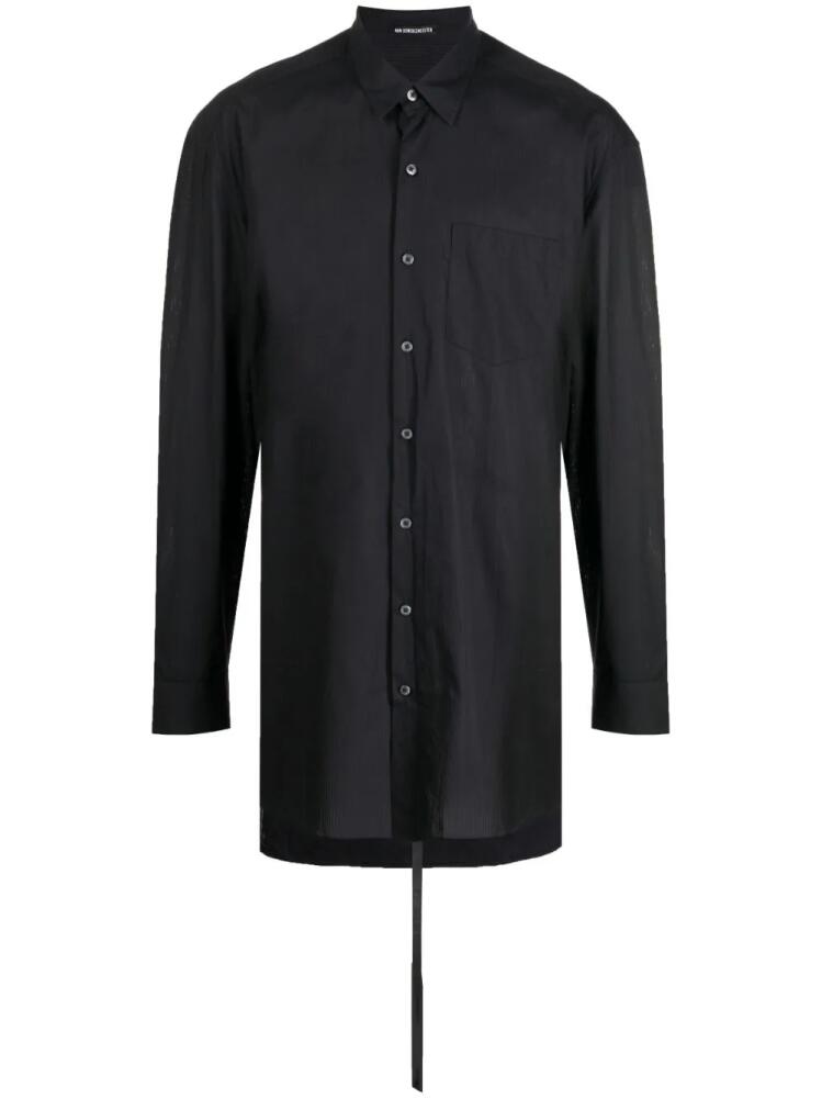 Ann Demeulemeester Cesar long-sleeve poplin shirt - Black Cover