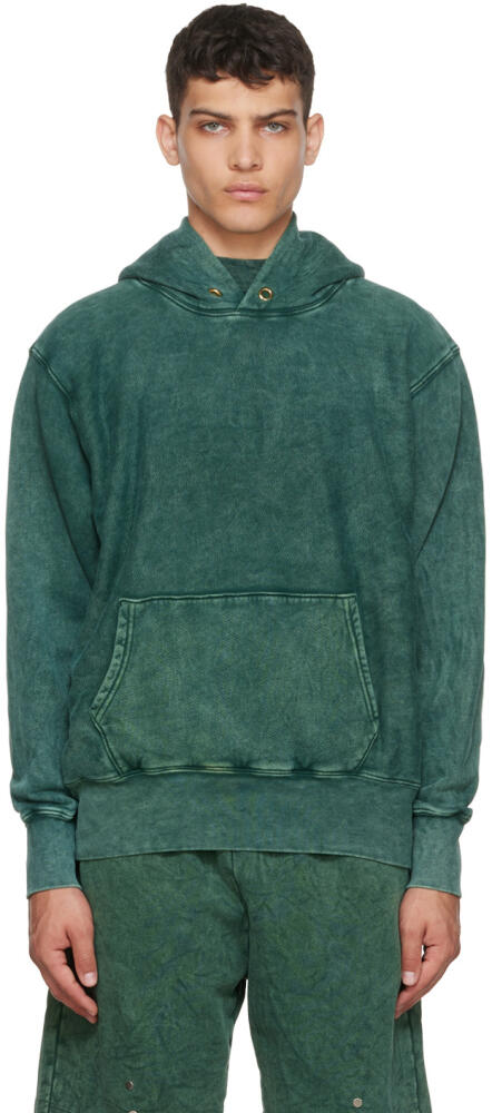 Les Tien Green Cotton Hoodie Cover