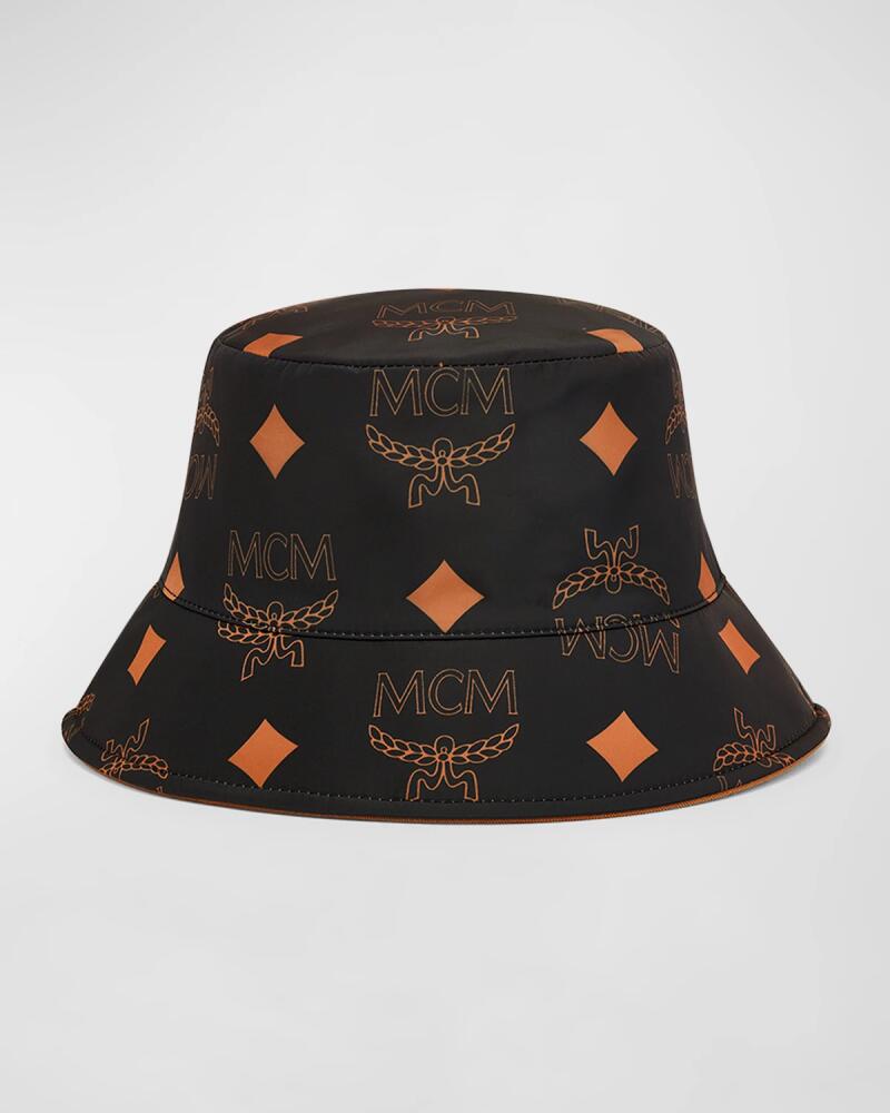 MCM Men's Maxi-Monogram Reversible Bucket Hat Cover