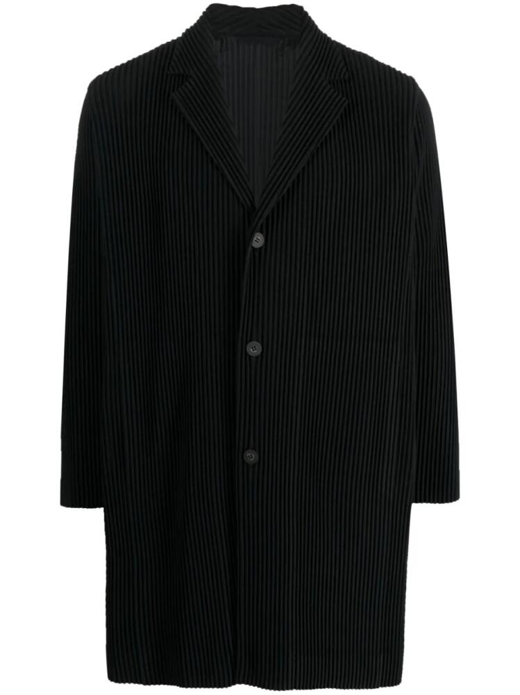 Homme Plissé Issey Miyake plissé single-breasted coat - Black Cover