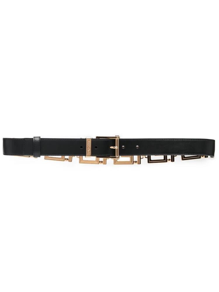 Versace Greca-link leather belt - Black Cover