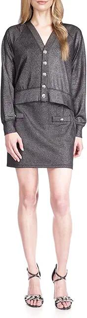 MICHAEL Michael Kors Button Pocket Mini Skirt (Black) Women's Skirt Cover