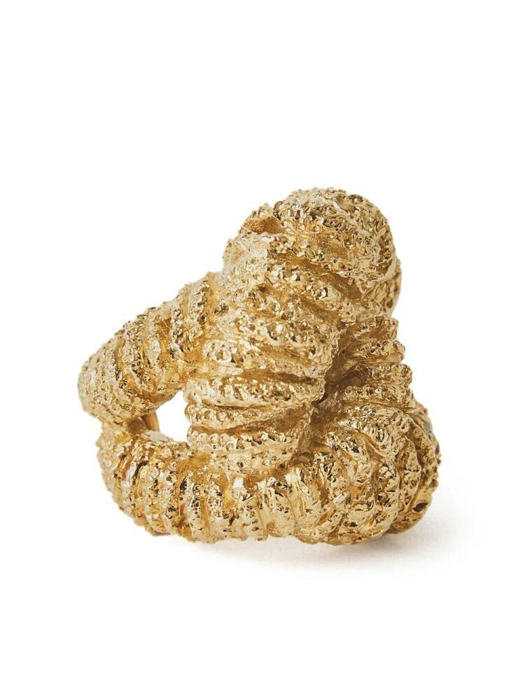 Paola Sighinolfi Era textured knot-shaped ring - Gold Cover