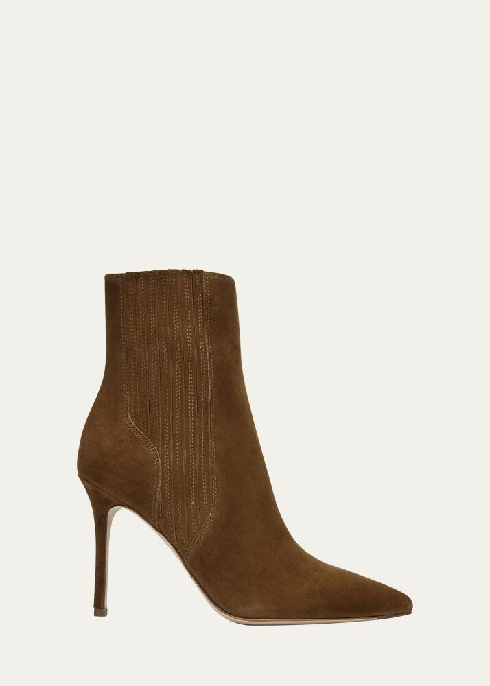 Veronica Beard Lisa Suede Stiletto Ankle Booties Cover