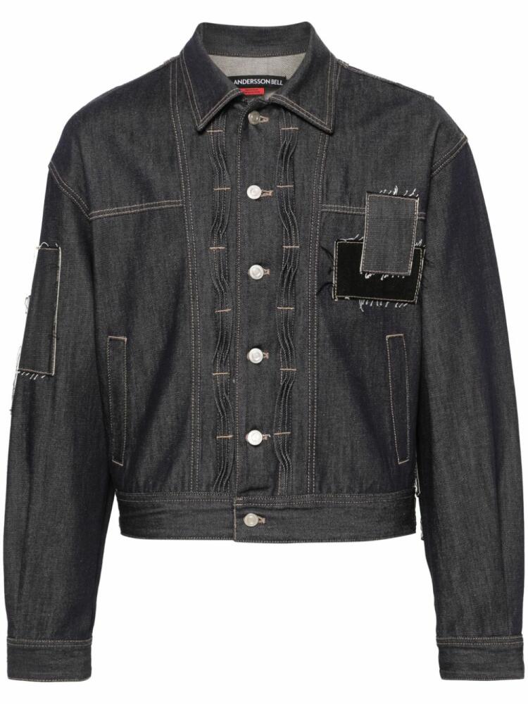 Andersson Bell patchwork-detail denim jacket - Blue Cover