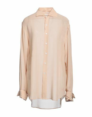 Maison Margiela Woman Shirt Camel Silk Cover