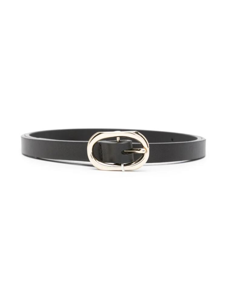 ANINE BING leather buckle belt - Black Cover