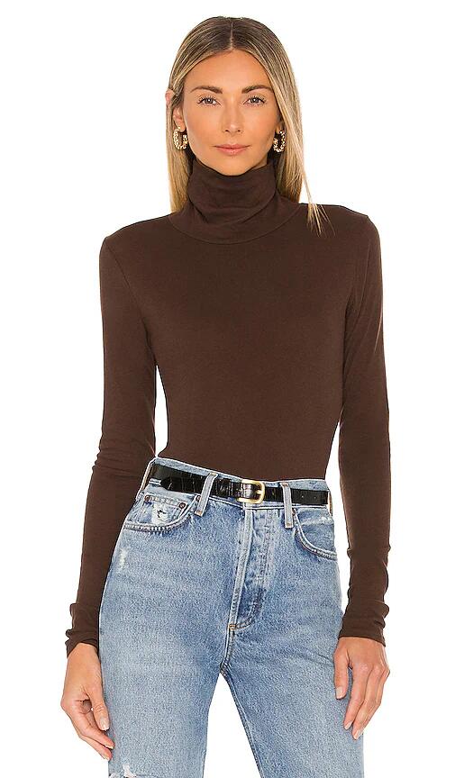 LA Made Roosevelt Turtleneck in Brown Cover