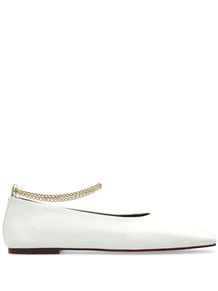 MARIA LUCA Augusta leather ballerina shoes - White Cover