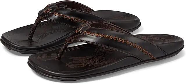 OluKai Mea Ola (Dark Java/Dark Java) Men's Sandals Cover