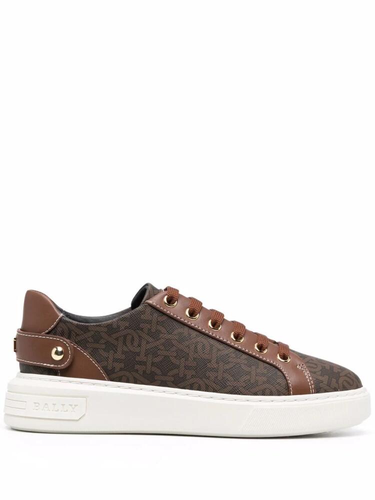 Bally Malya monogram-print sneakers - Brown Cover