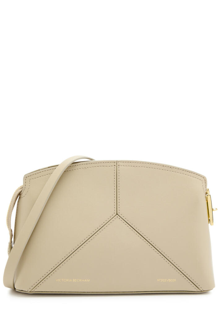 Victoria Beckham Small Classic Leather Clutch - Taupe Cover