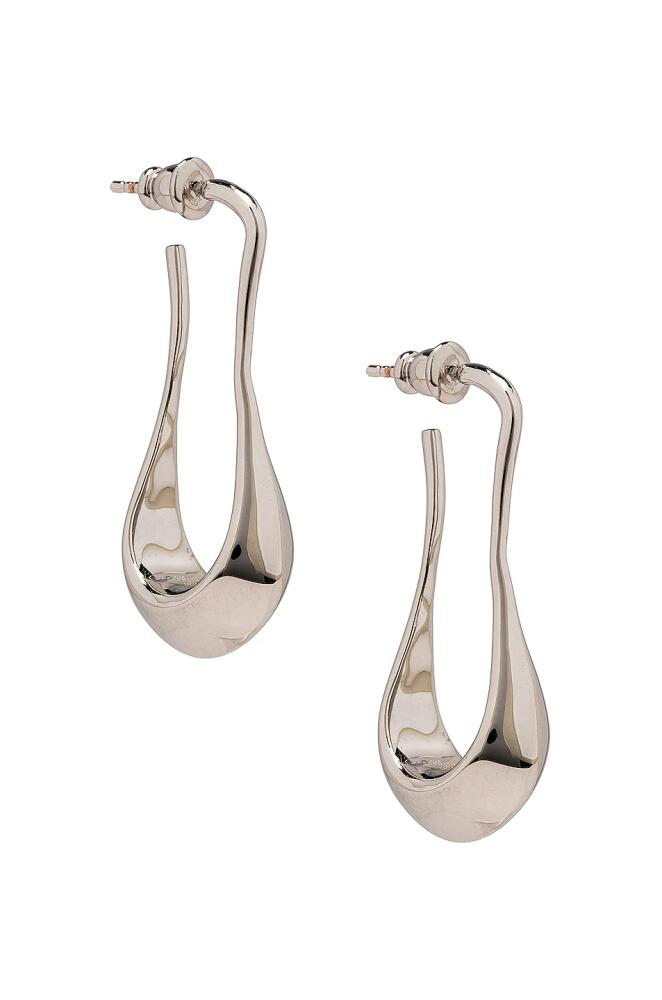 Lemaire Short Drop Earrings in Metallic Silver Cover