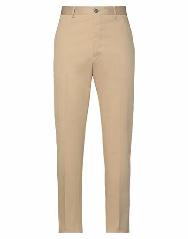 Brian Dales Man Pants Camel Cotton, Elastane Cover