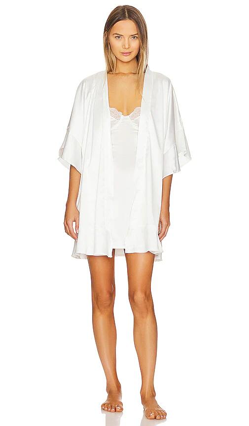 KAT THE LABEL Monroe Robe in Ivory Cover