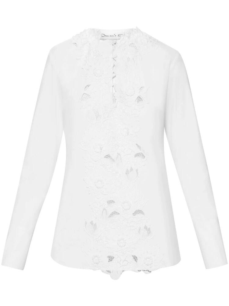 Oscar de la Renta Water Lily blouse - White Cover