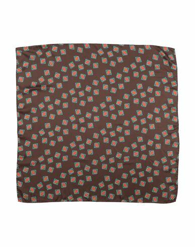 Franco Bassi Man Scarf Dark brown Silk Cover