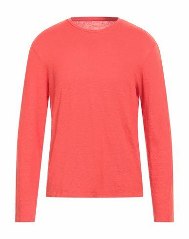 Majestic Filatures Man Sweater Tomato red Linen, Elastane Cover