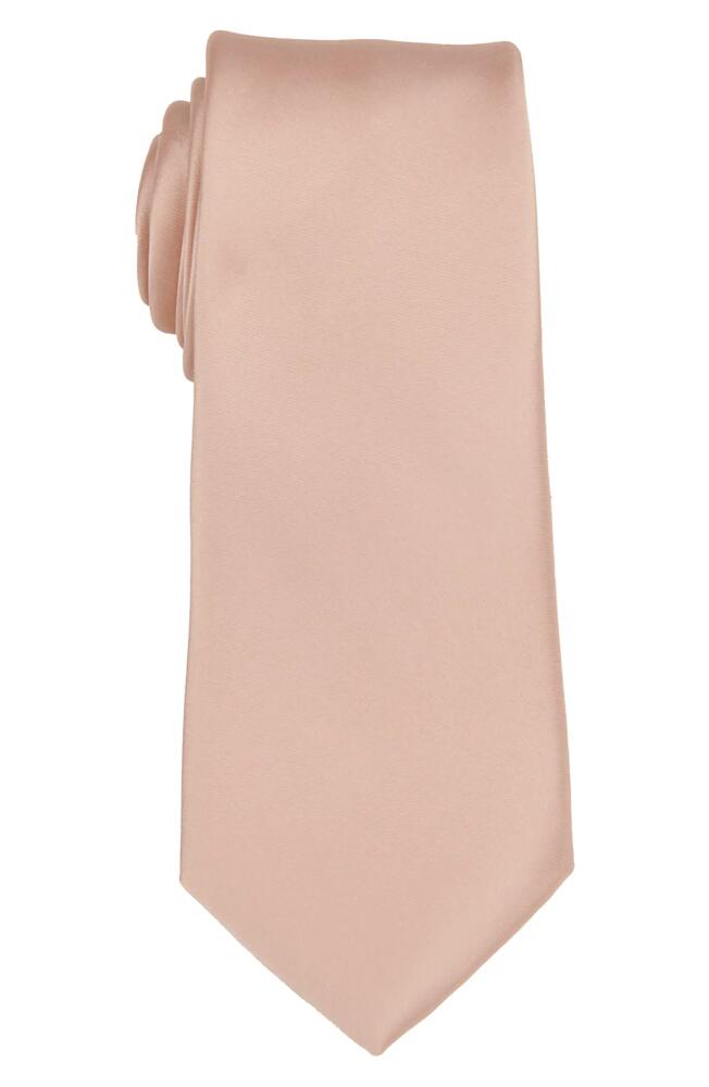 Brooklyn Brigade Solid Satin Tie in Pale Blush Cover